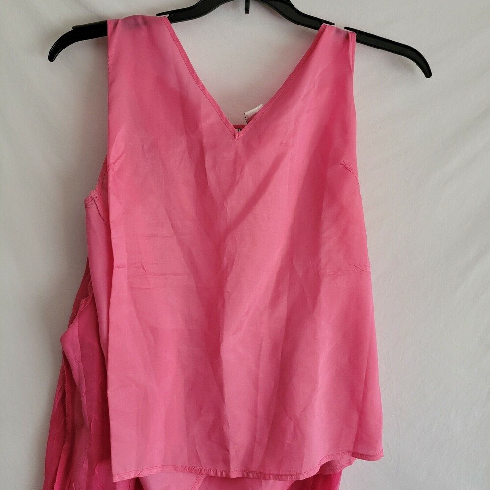 Tantrums Collection Women's Blouse Size Large Pink Beaded Sequin 2 Layers - Picture 8 of 9